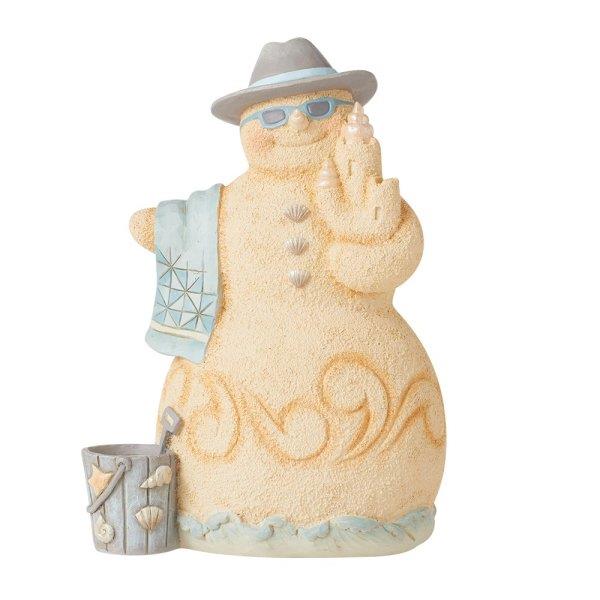 Heartwood Creek Coastal Snowman with Beach Towel Figurine