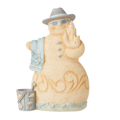 Heartwood Creek Coastal Snowman with Beach Towel Figurine