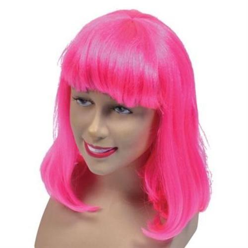 Cheerleader Wig Fancy Dress - Various Colours