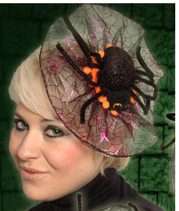 Spider Fascinator Hair Clip Head Dress - Various Colours