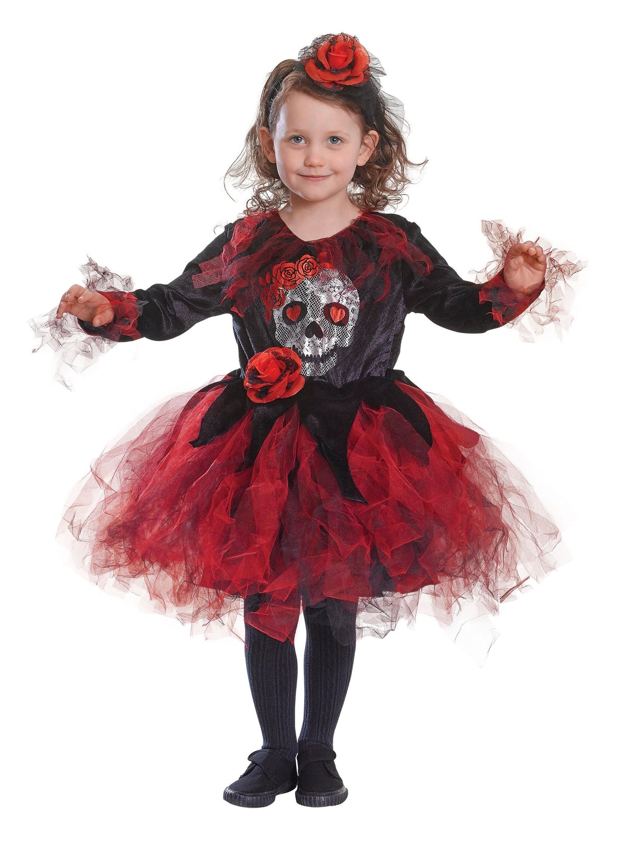 Childs Skull Tutu Costume (Red & Black)