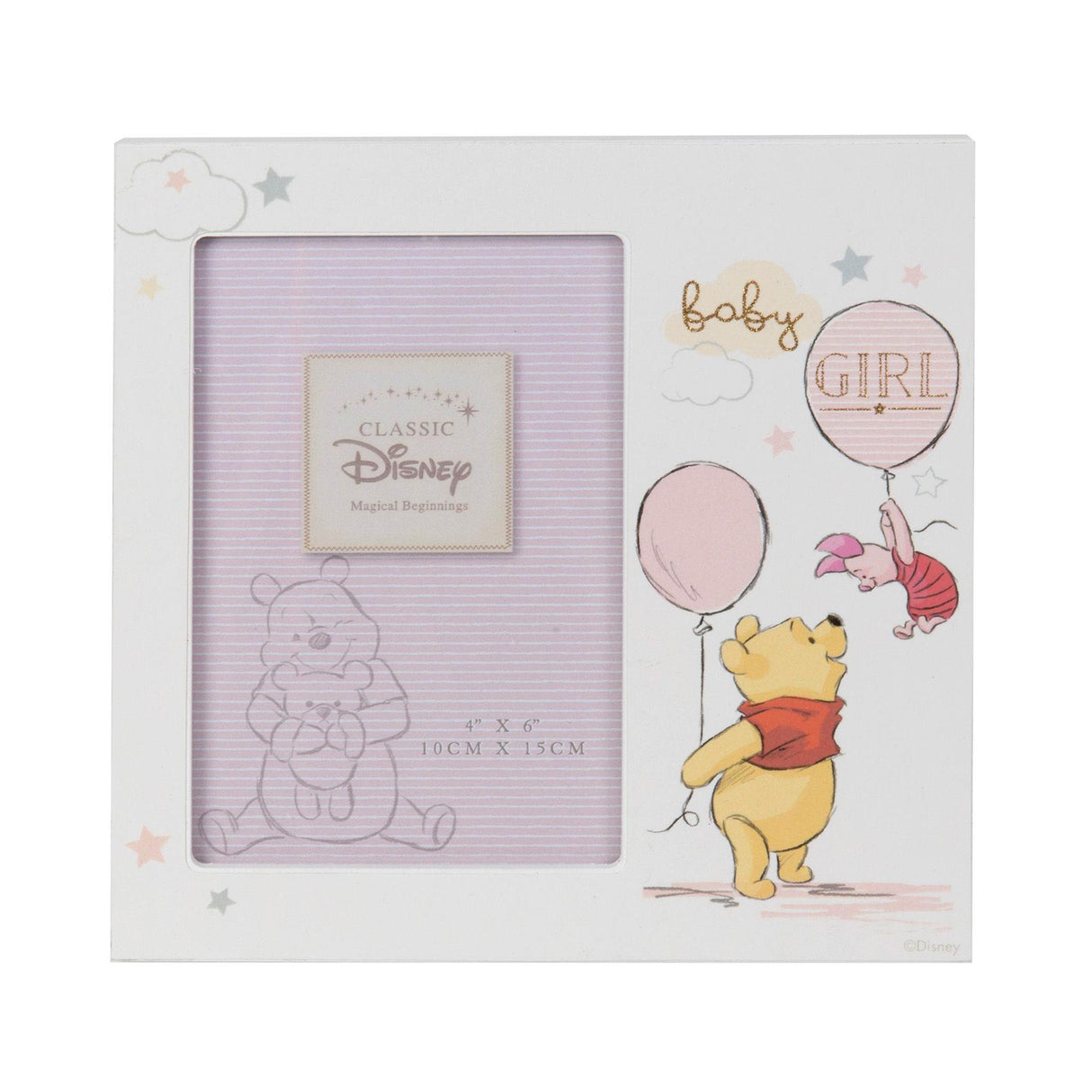 Disney Magical Beginnings Photo Frame 4x6" - Pooh Baby Girl