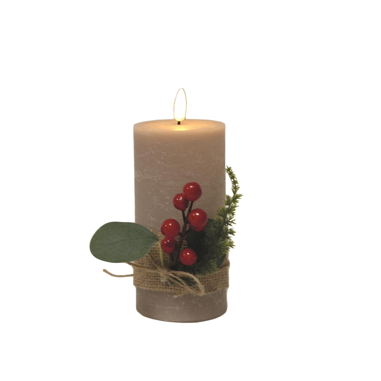 Decorative Christmas LED Candles - grey