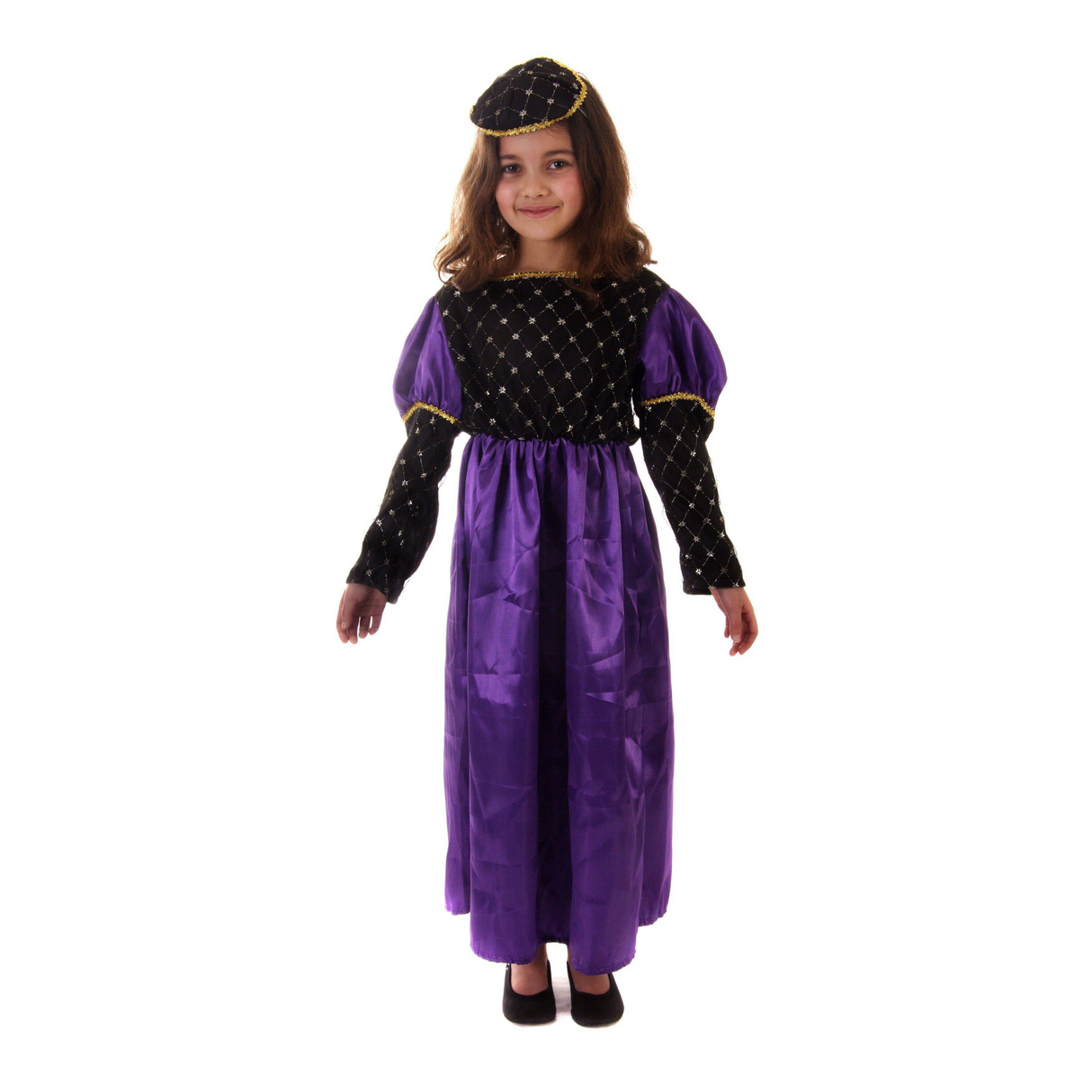 Tudor Medieval Renaissance Queen Girl Costume 7-9 Years