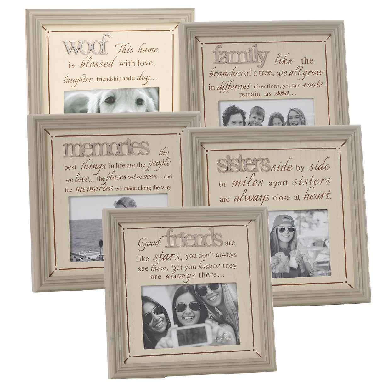 Fine Phrases Photo Frame 6x4" - Various Designs