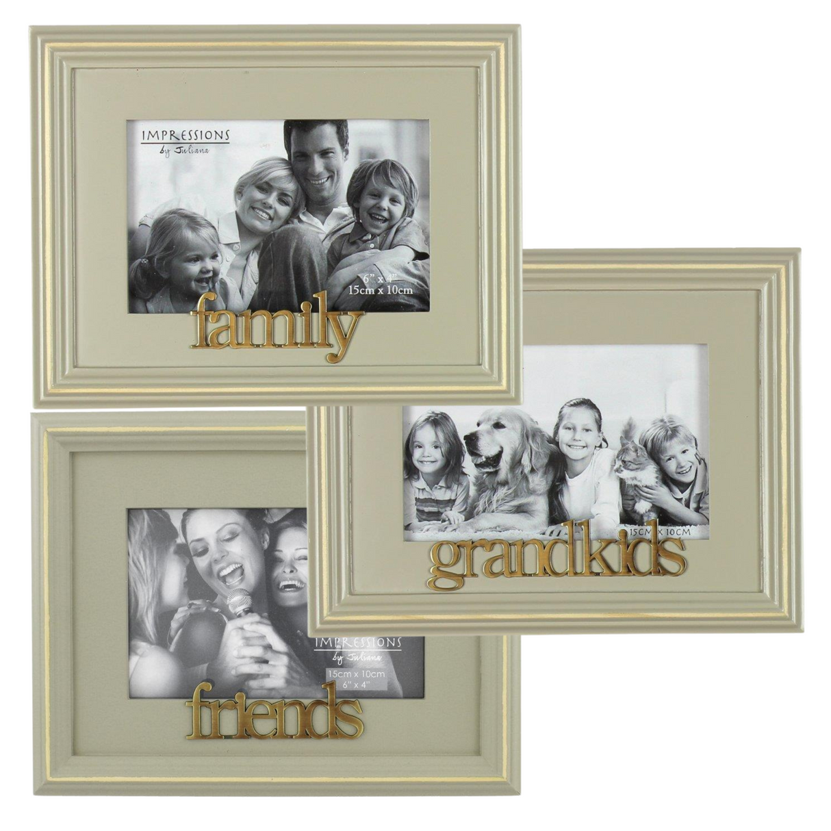 Juliana Impressions Wooden Photo Frame 6" x 4"  - Friends, Family, Grandkids