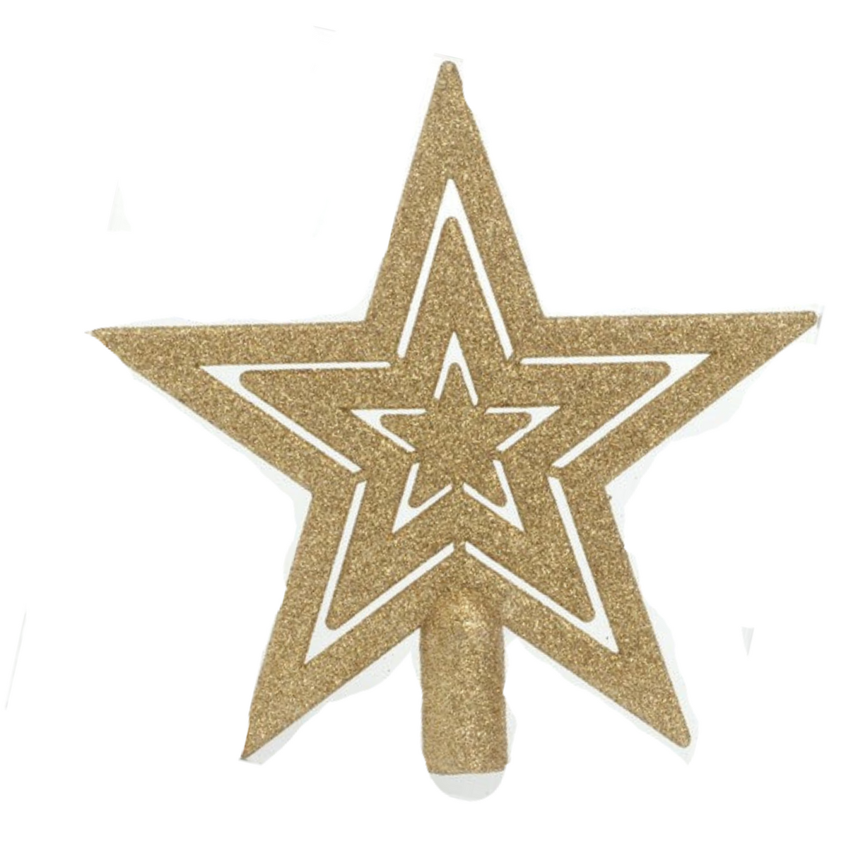 Christmas Tree Topper - Red Silver or Gold Glitter Star gold