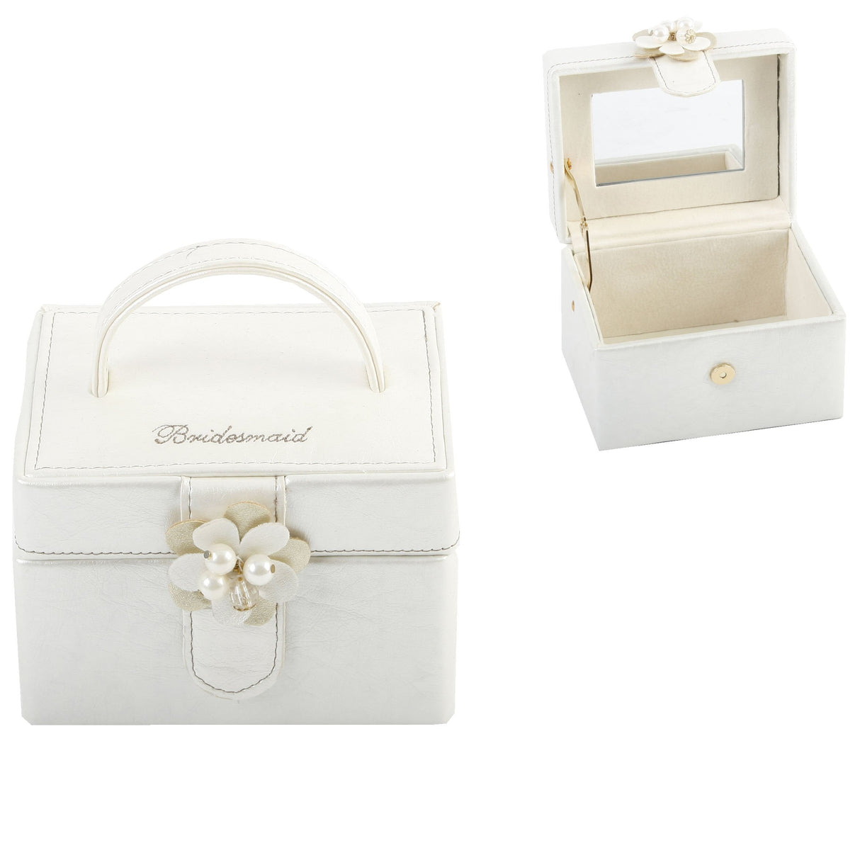 Juliana Wedding Party Leatherette Jewellery Box Bridesmaid or Maid of Honour