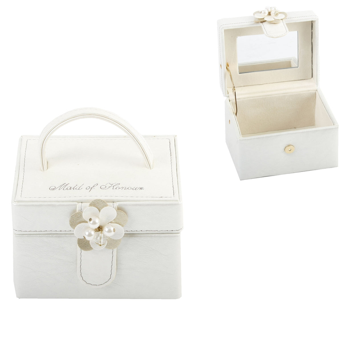 Juliana Wedding Party Leatherette Jewellery Box Bridesmaid or Maid of Honour