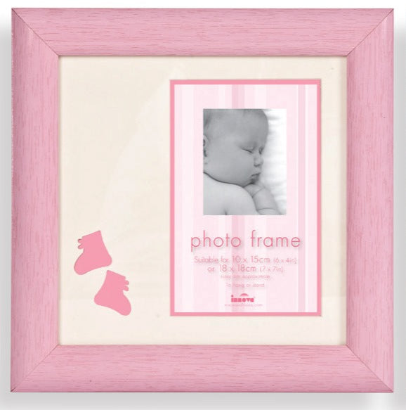 Baby Baby Boy Girl Photo Frame 4x6" - Blue or Pink