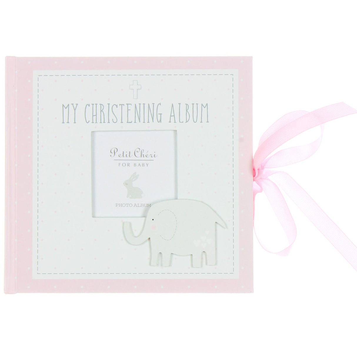 Petit Cheri Baby Christening Photo Album - My Christening Album Pink