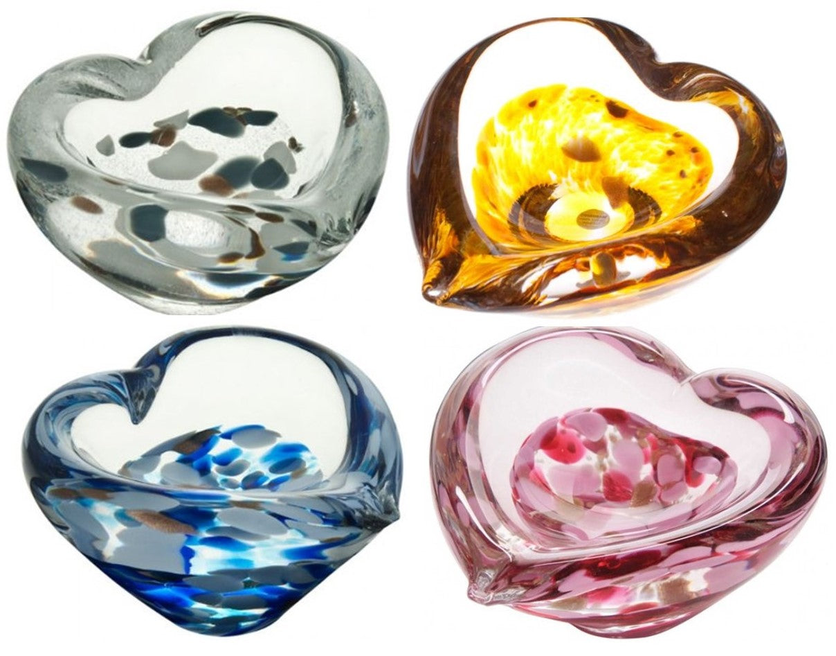 Caithness Paperweight Mini Heart Bowl Collection - Various Designs