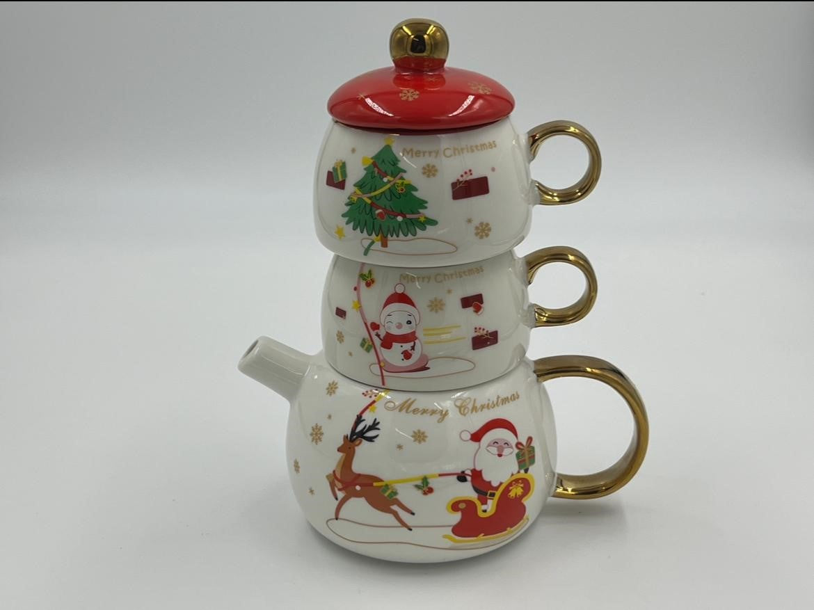 Christmas Stacking Tea for Two Gift Set