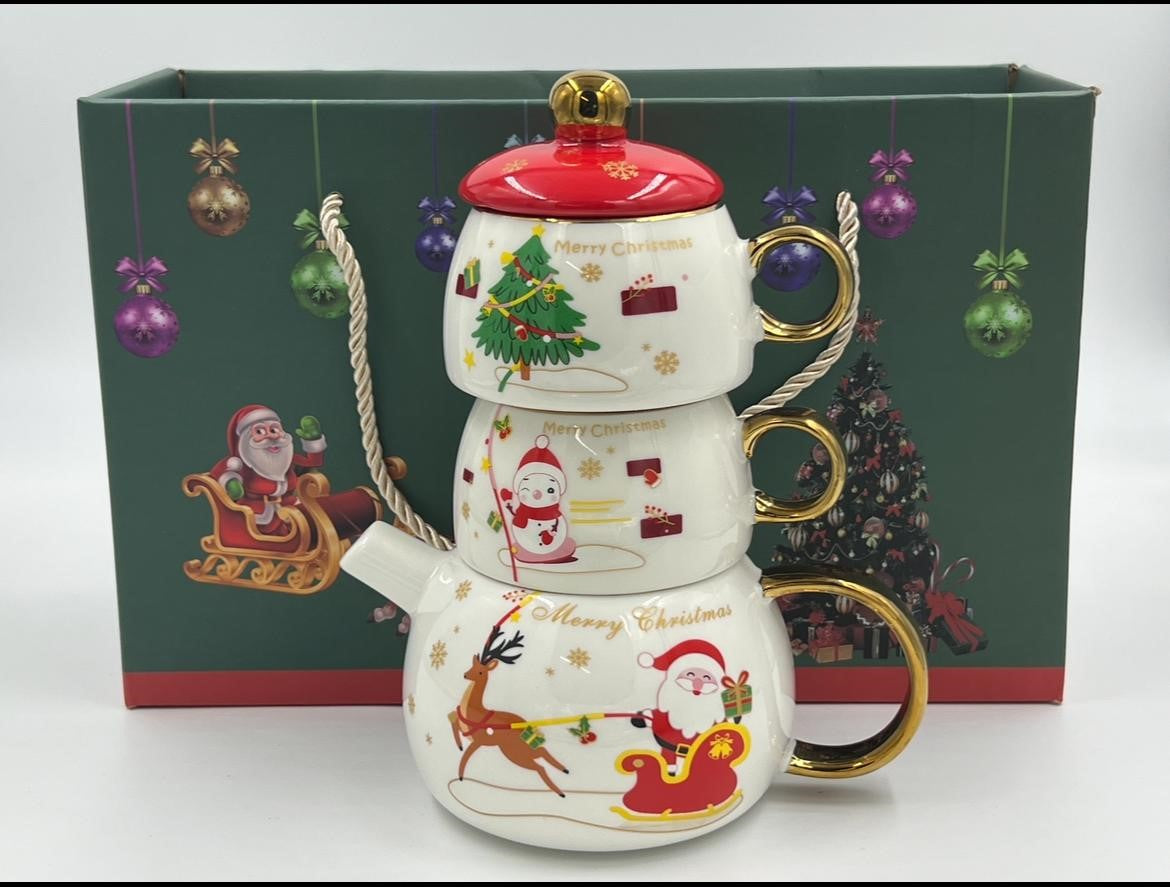 Christmas Stacking Tea for Two Gift Set