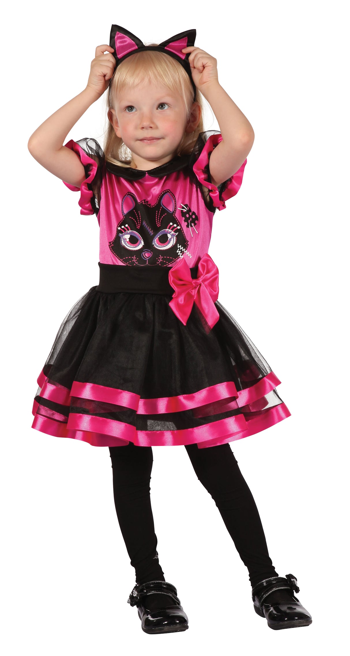 Childs Pink Kitty Fancy Dress Costume Toddler Age 2-3 Years