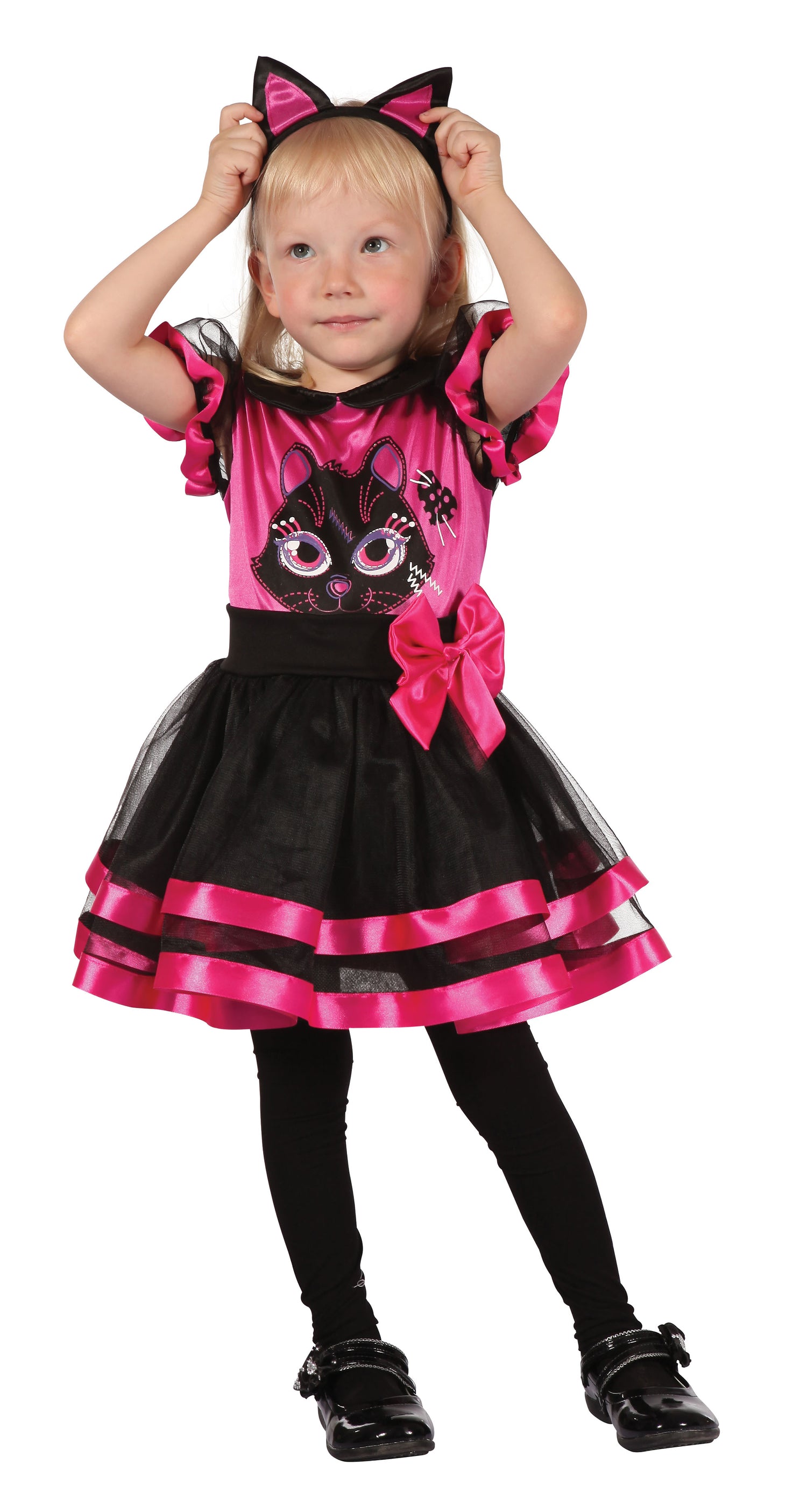 Childs Pink Kitty Fancy Dress Costume Toddler Age 2-3 Years