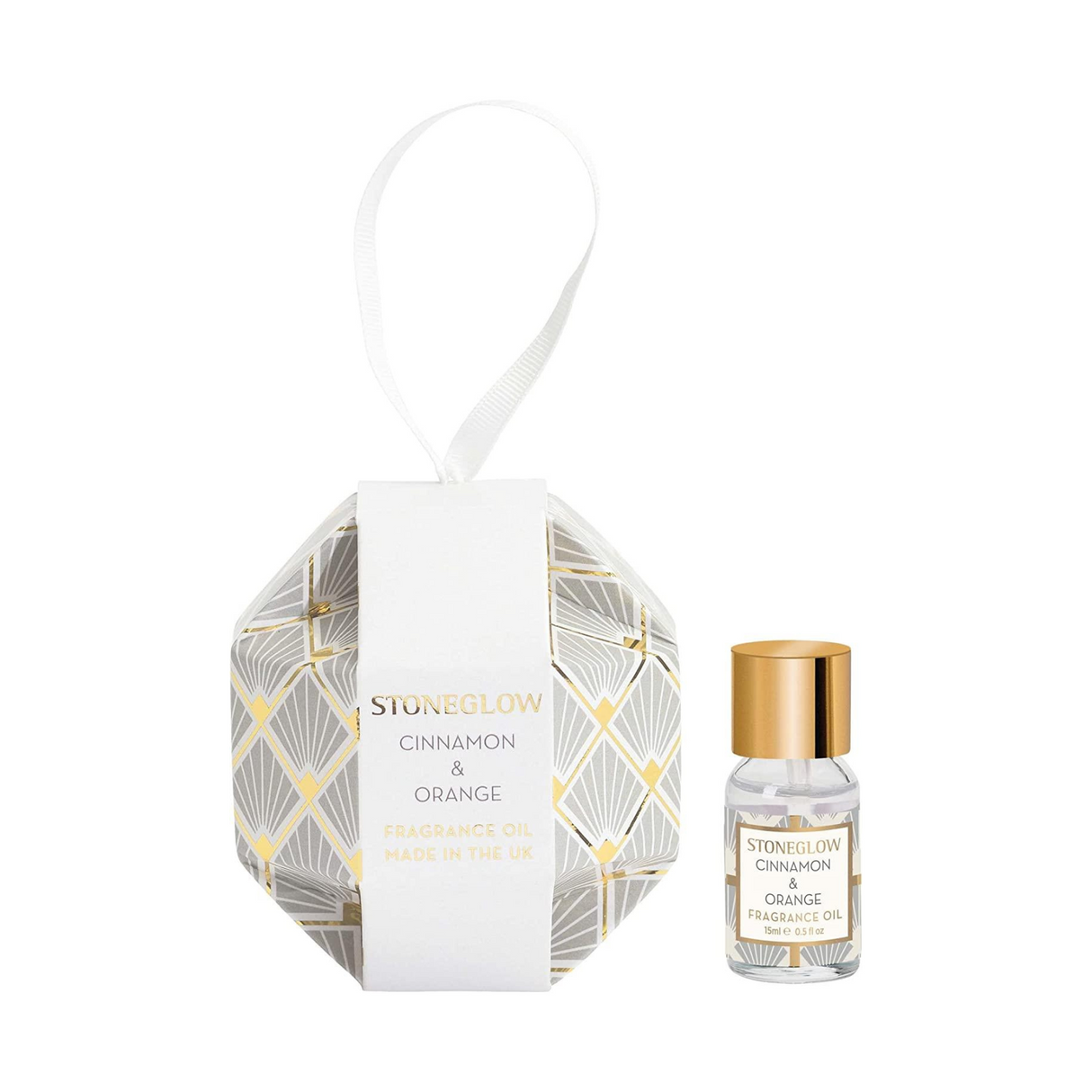 Stoneglow Candles Seasonal Fragrance Oil Bauble - Cinnamon & Orange