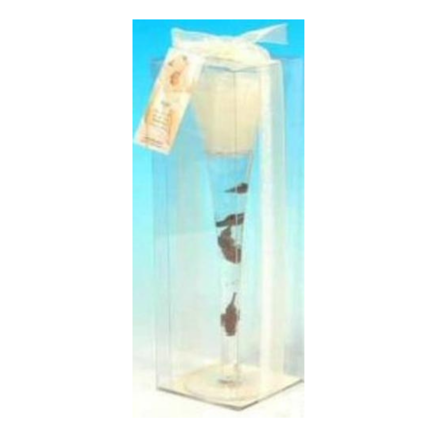 Champagne Glass Candle with Rose Buds