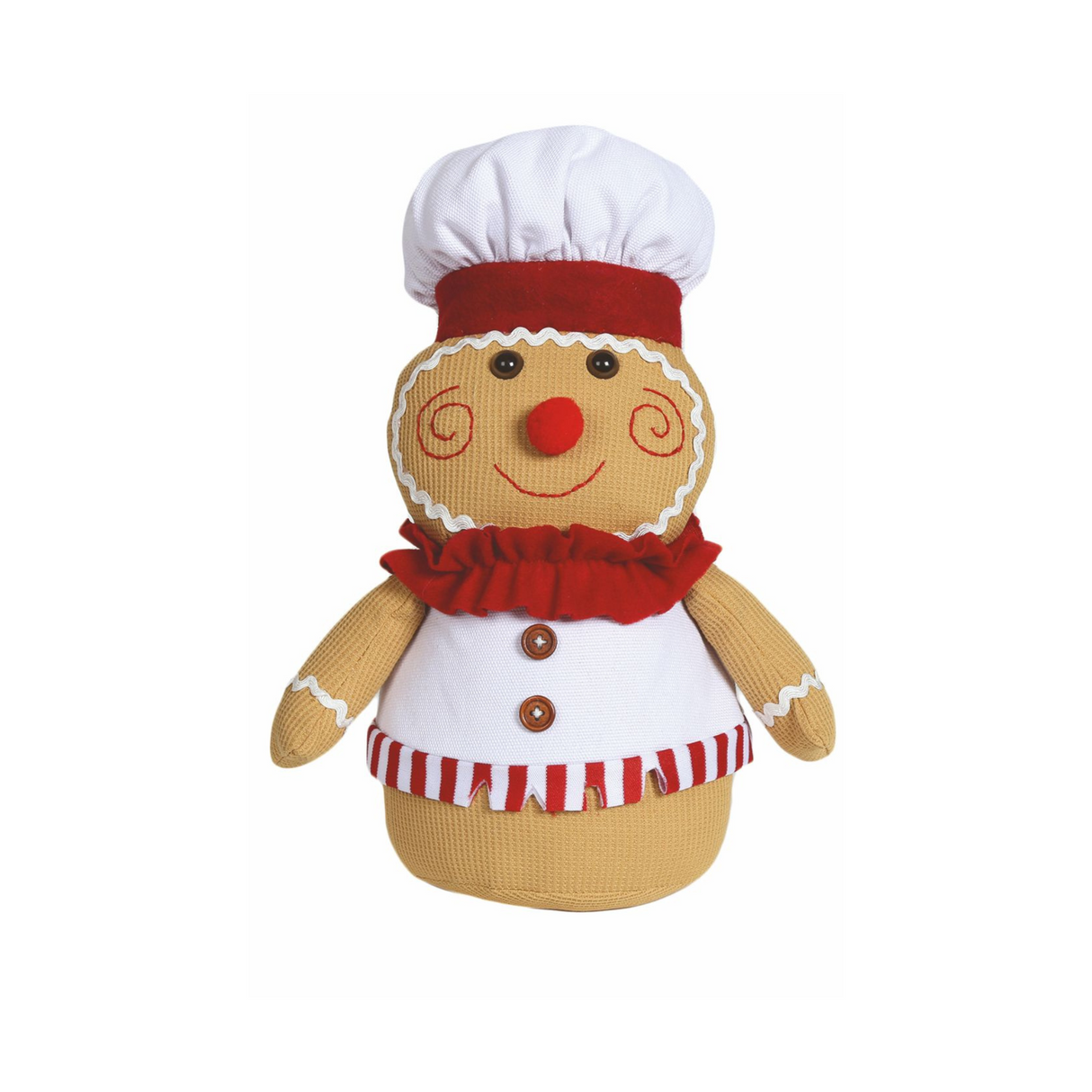 Gingerbready lady decorative doorstop festive christmas decor