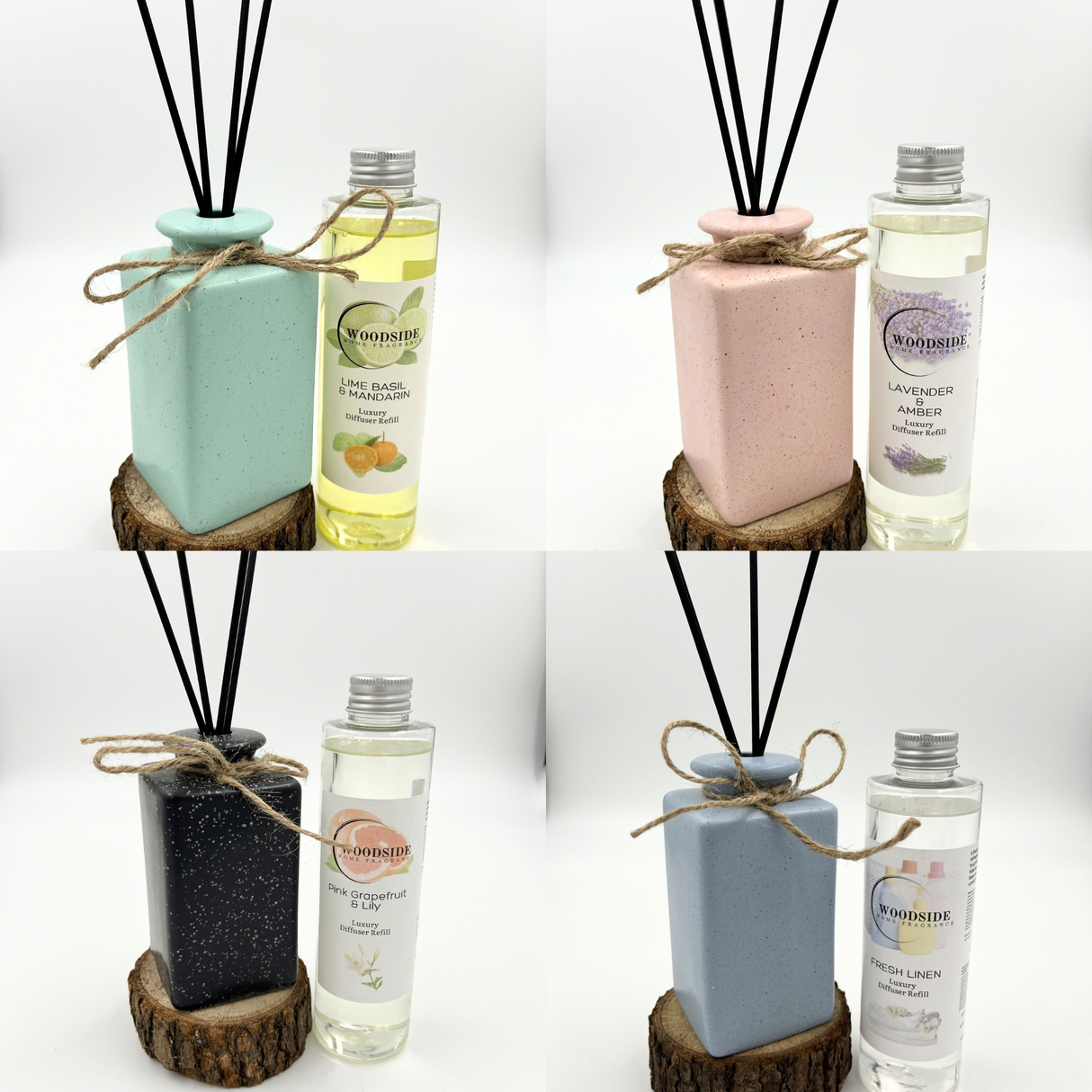 Build Your Own Gift Box Woodside Pastel Reed Diffuser Vases & Fragrance Refill
