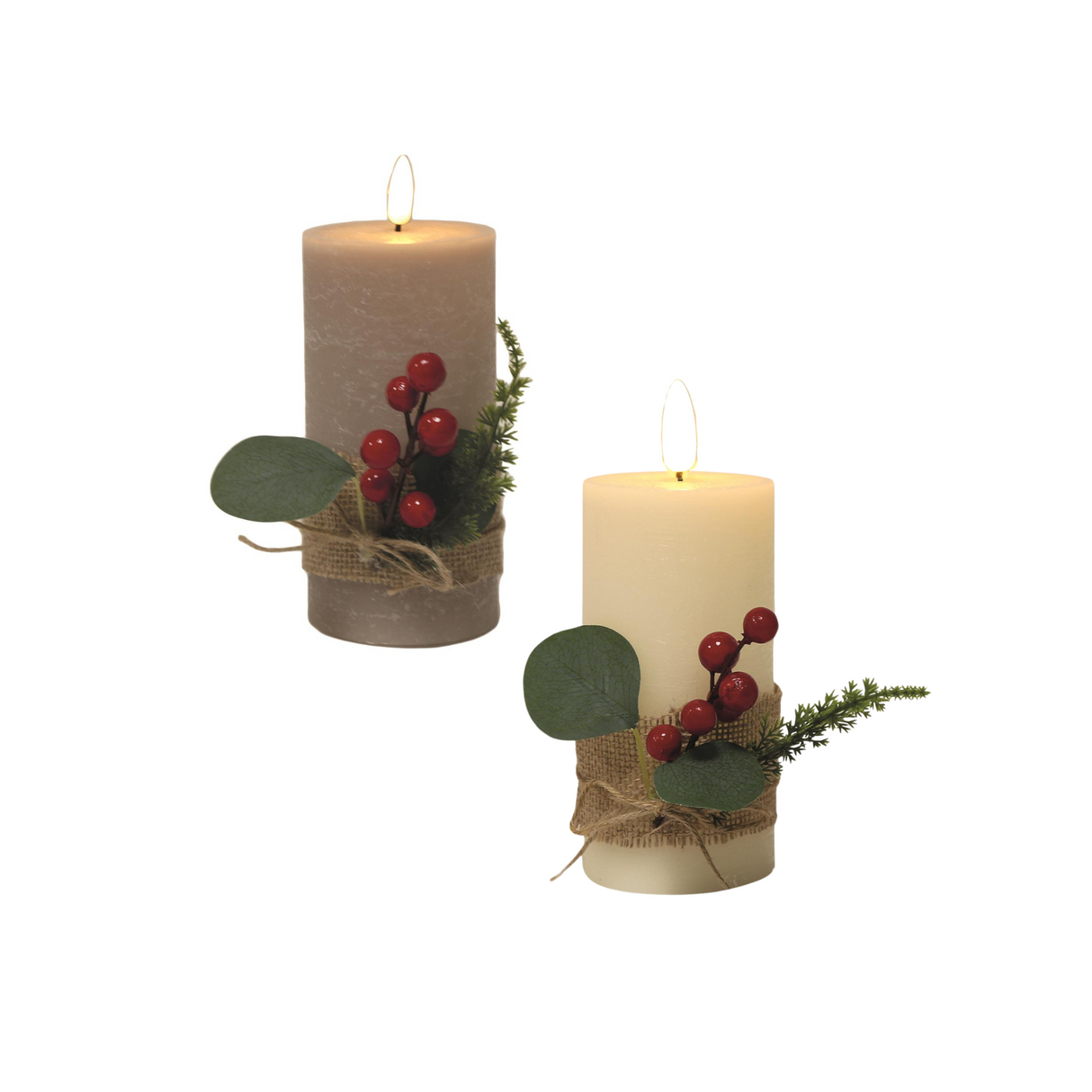 Decorative Christmas LED Candles - Various Colours
