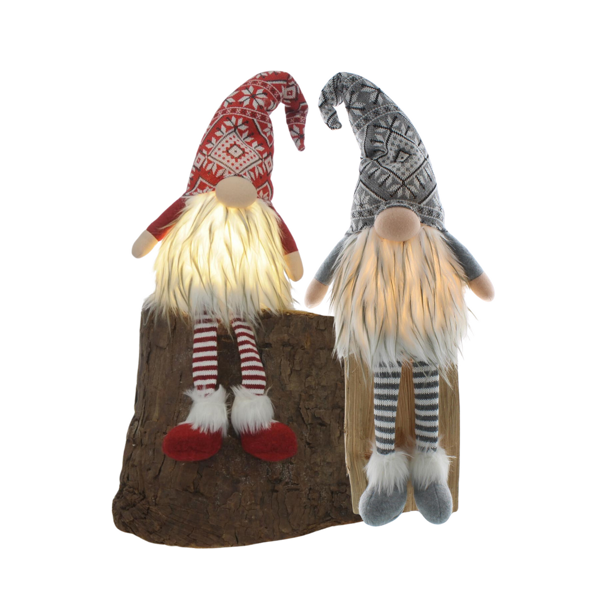 Christmas Decoration - Dangly Leg Skandi Lit Gonk 53cm (Battery Operated)