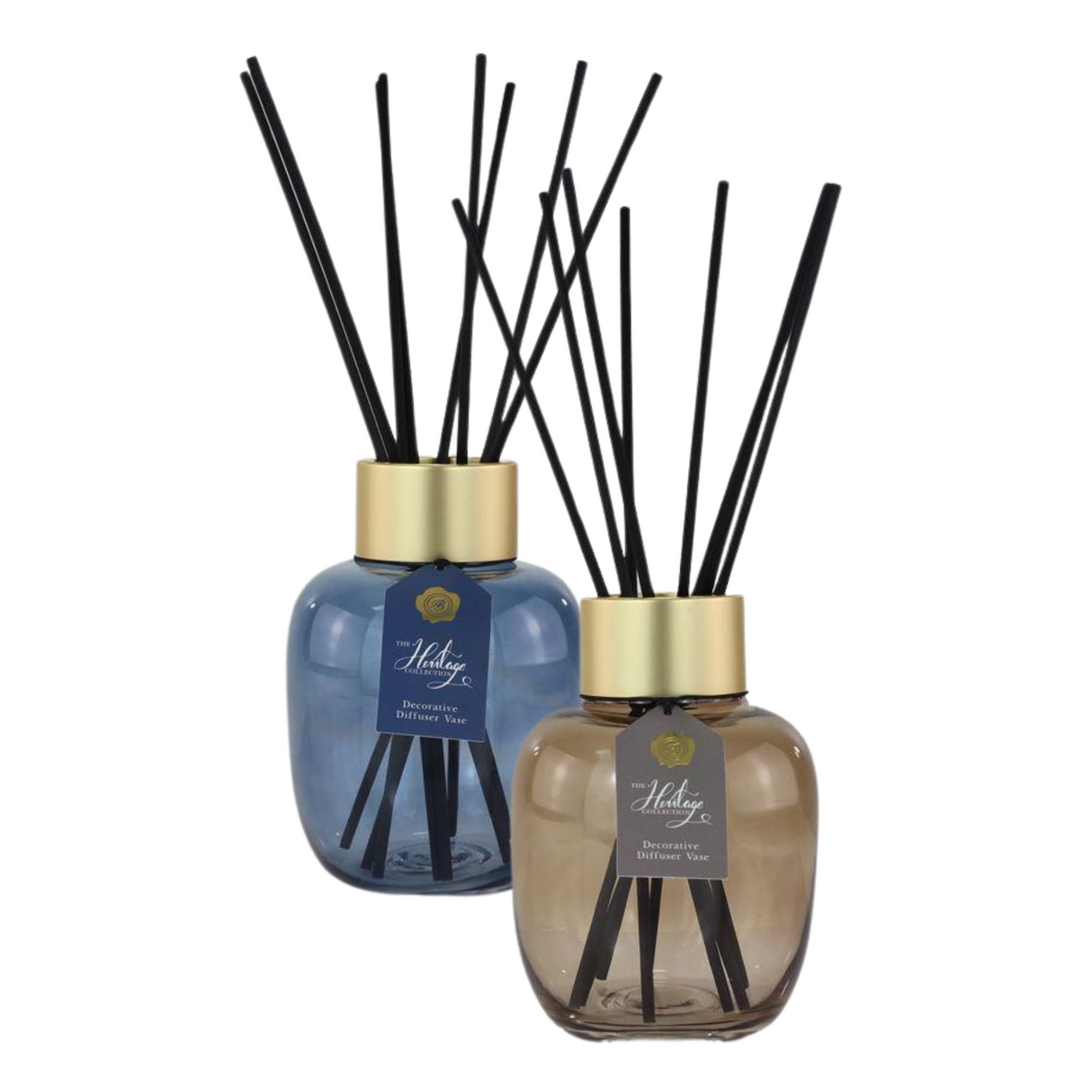 Ashleigh & Burwood Heritage Decorative Diffuser Vase - Amber or Blue