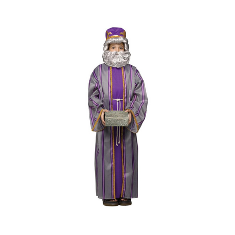 Childs Wise Man Costume (Purple) Small