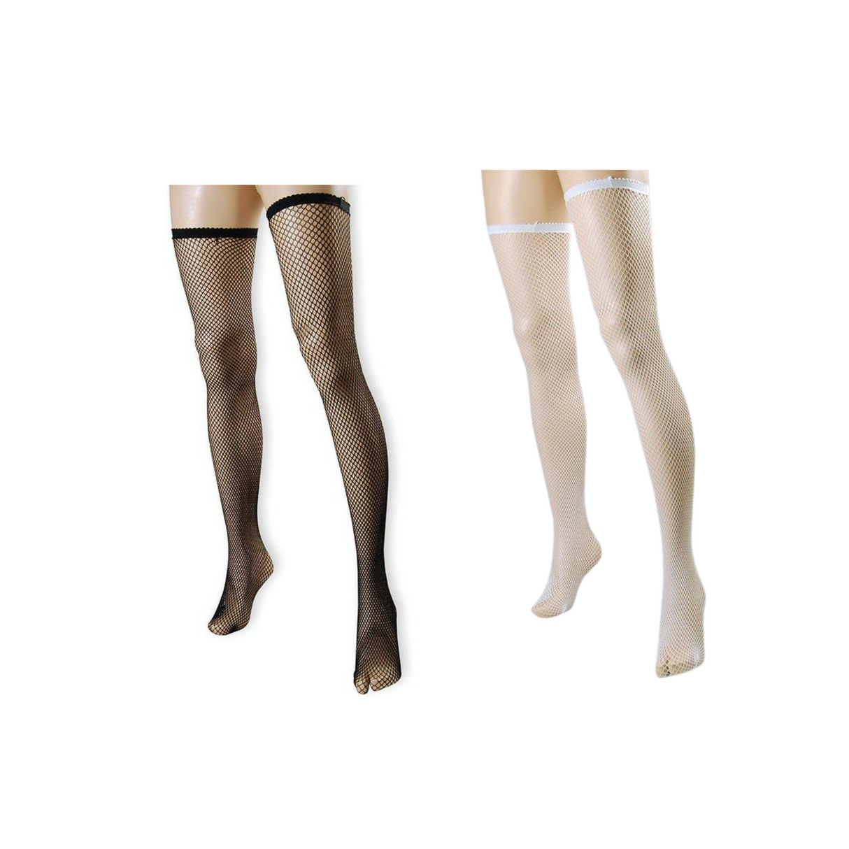 Fishnet Stockings Fancy Dress Accessory - White or Black