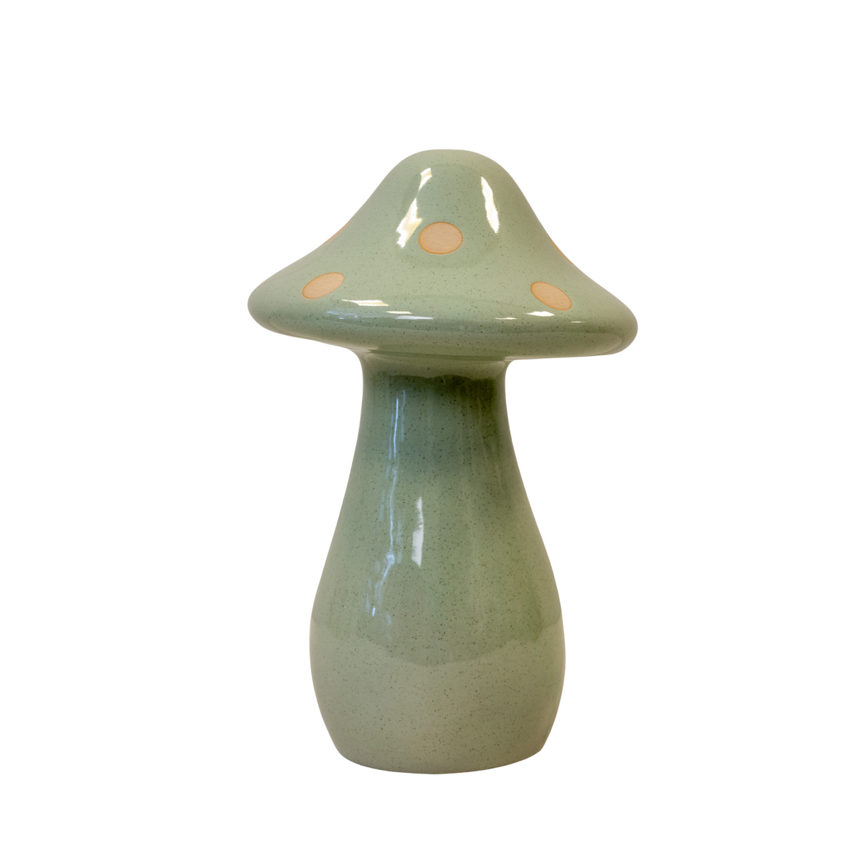 Ceramic Pale Green Mushroom large