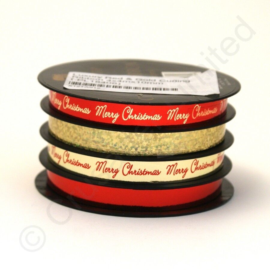 Tom Smith pack of 40 Luxury Gift Bows Various colours red and gold curling ribbon