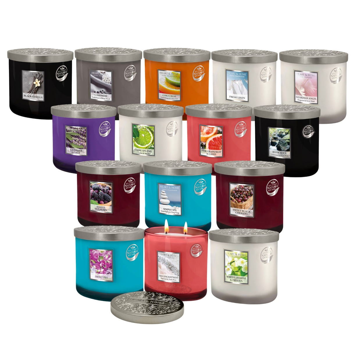 Heart & Home 2 Wick Ellipse Candle - Various Fragrances