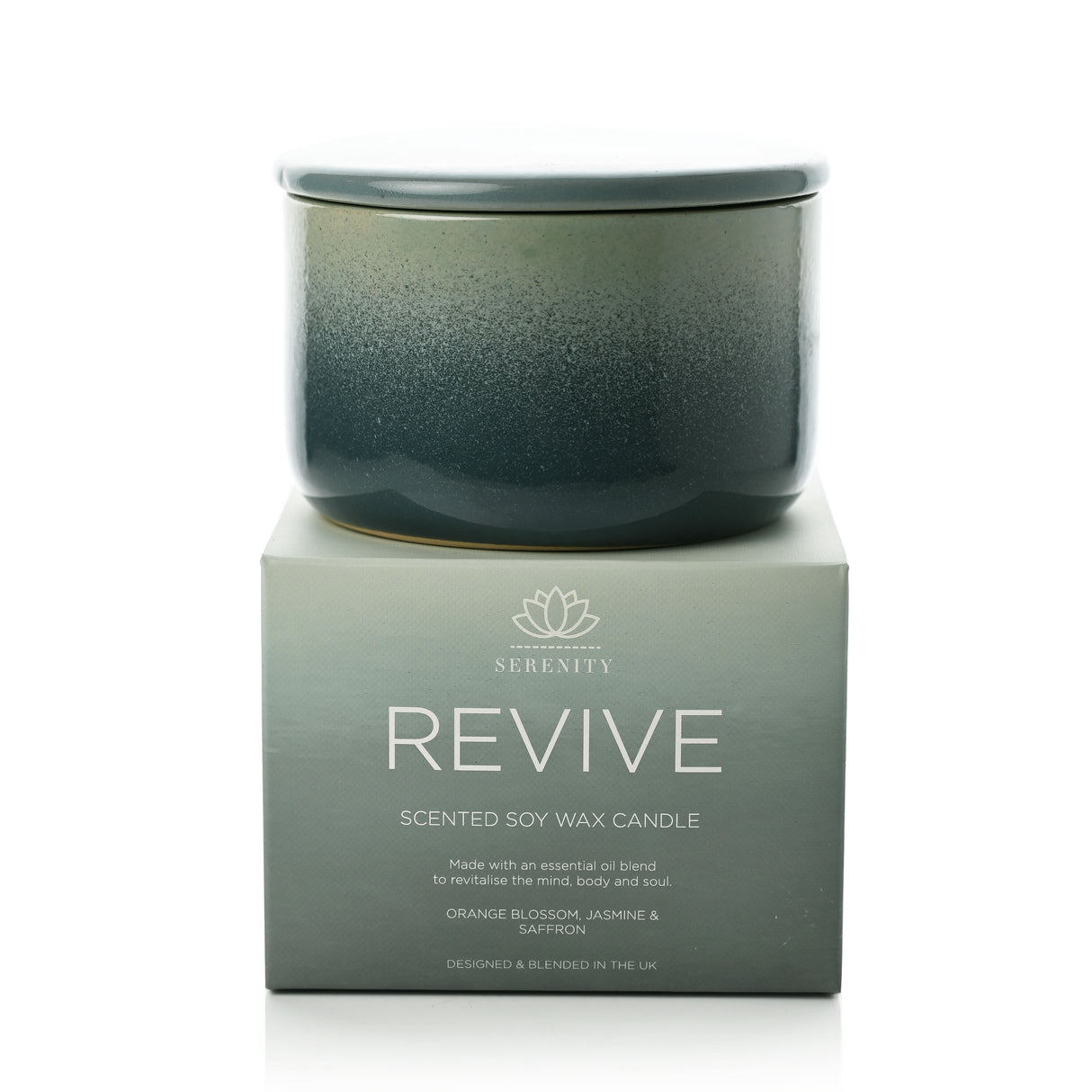 Sophia Serenity Revive Ceramic Candle 430g - Orange Blossom, Jasmine & Saffron