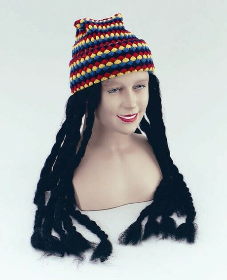 Rasta Woolly Hat With Dreadlocks