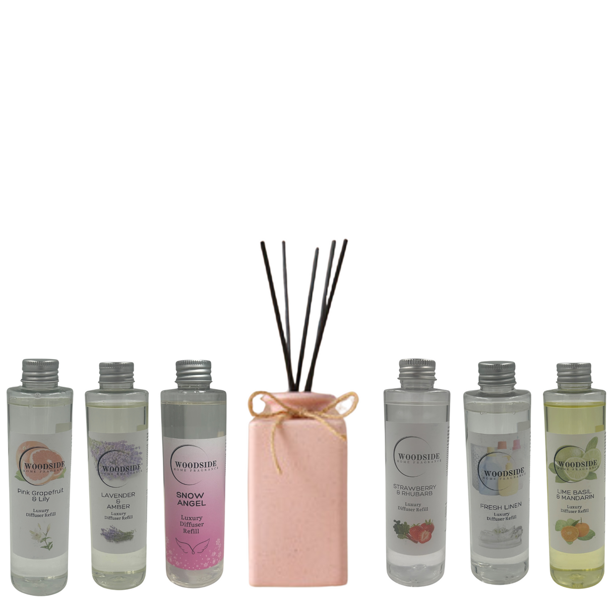 Woodside Pink Pastel Ceramic Reed Diffuser Vase with Woodside Luxury Refill