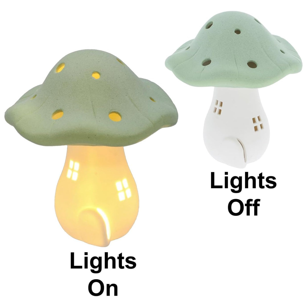 Mushroom Glow Lamp - LED Light-Up House Sage