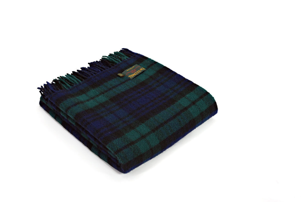 Black Watch Tartar Tweedmill Pure New Wool Throw