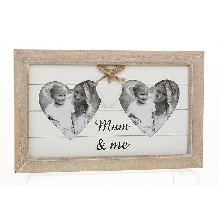 Provence Double Heart Photo Frame - Mum & Me