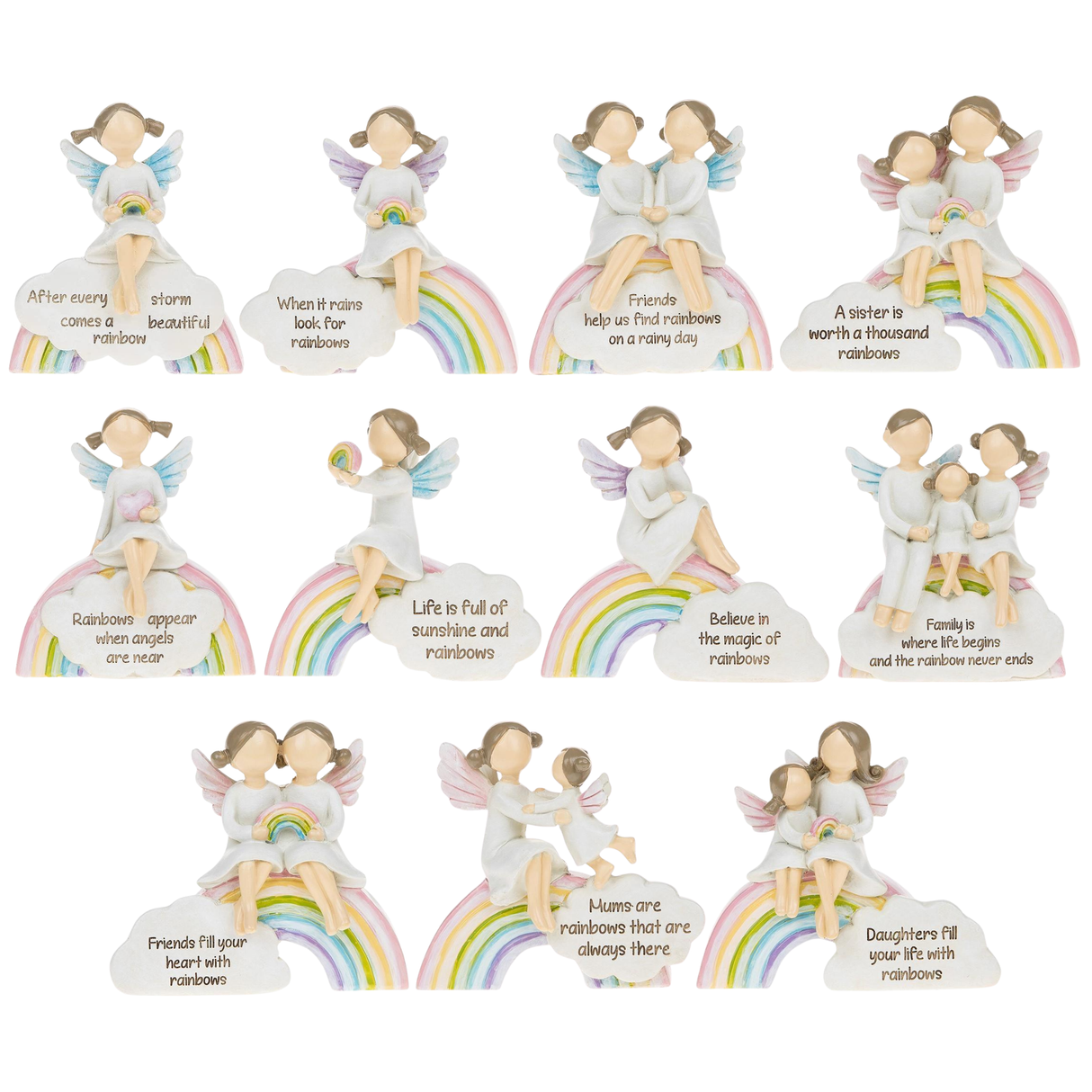 Rainbow Angel Figurines Collection