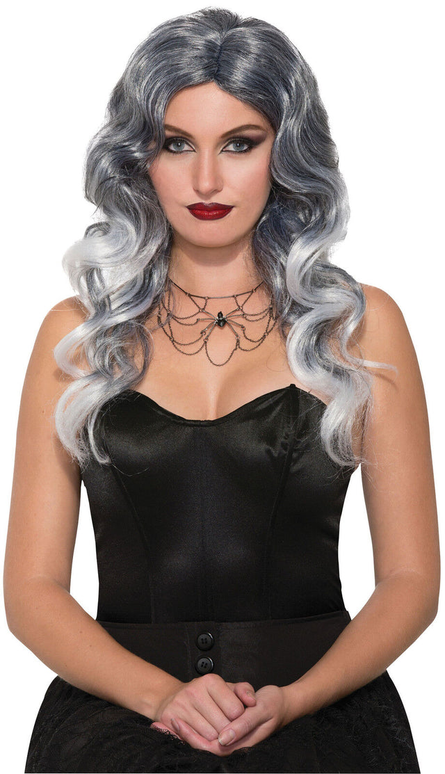Grey Wicked Seduction Fancy Dress Wig
