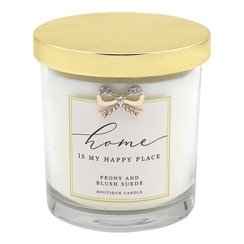 Boutique Jar Candle with  Bow Embellishment - Sentiment Gift Idea Family Friend