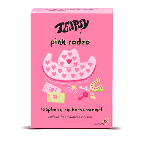 Caramel Rhubarb & Raspberry Tea - Pink Rodeo - Princess - 15 Tea Bags