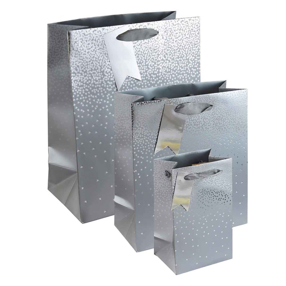 Silver Star Ombre Gift Bag - Various Sizes
