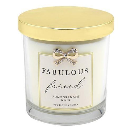 Boutique Jar Candle with  Bow Embellishment - Sentiment Gift Idea Family Friend