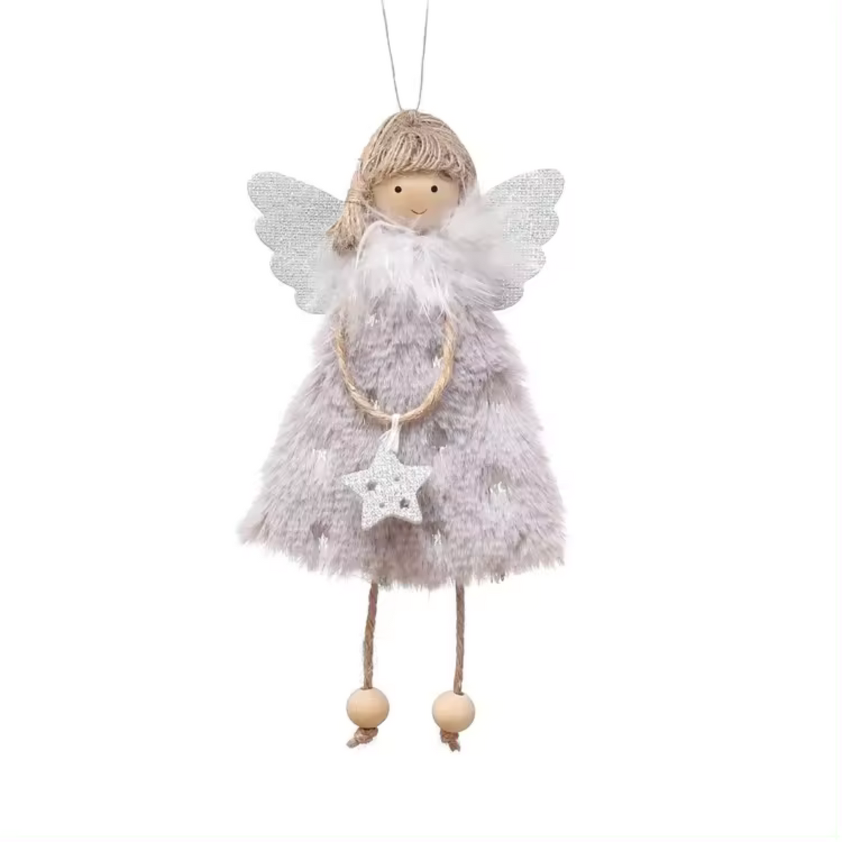 Christmas Tree Hanging Decoration Angel grey