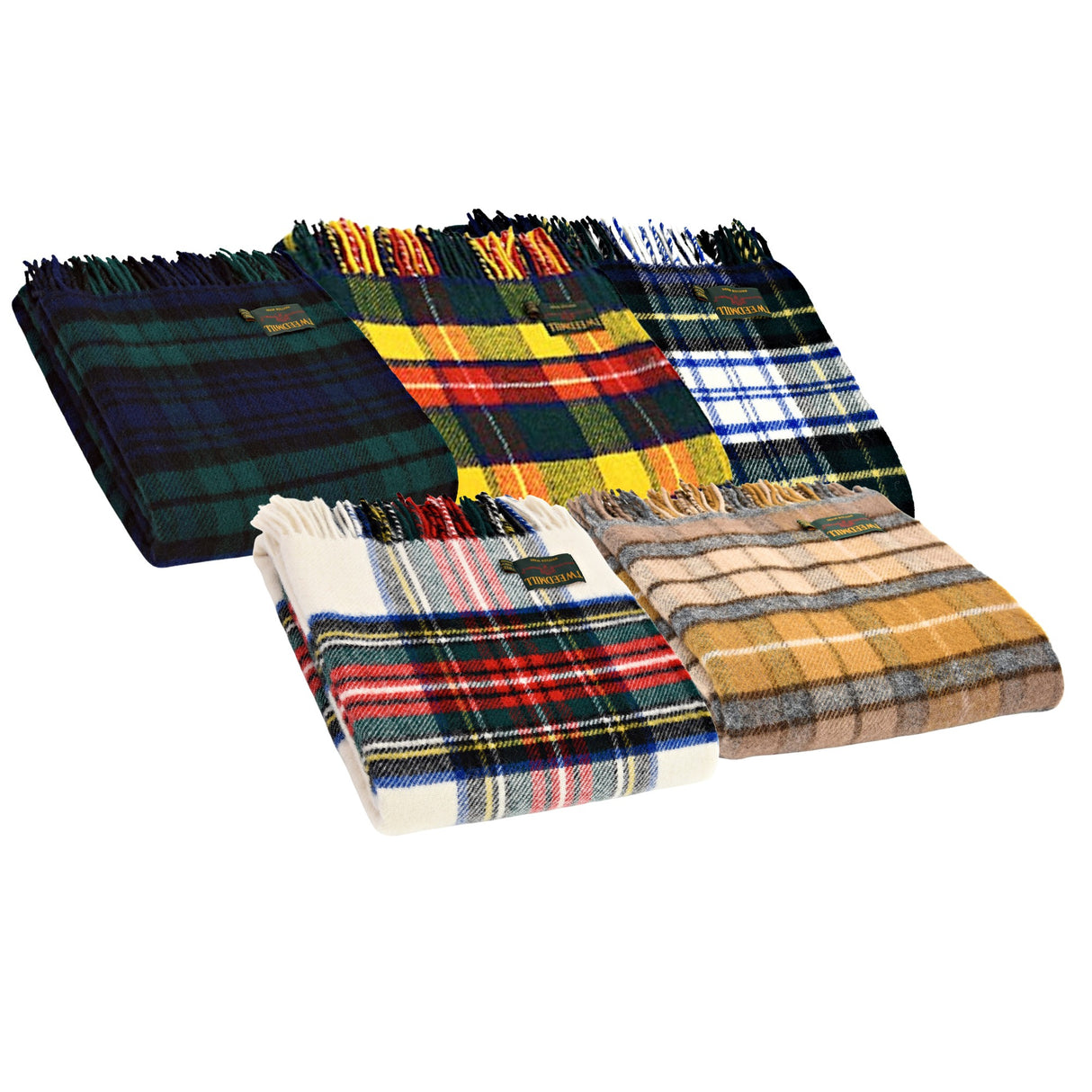 Tweedmill Pure New Wool 100% Tartan Throws - Various Colours