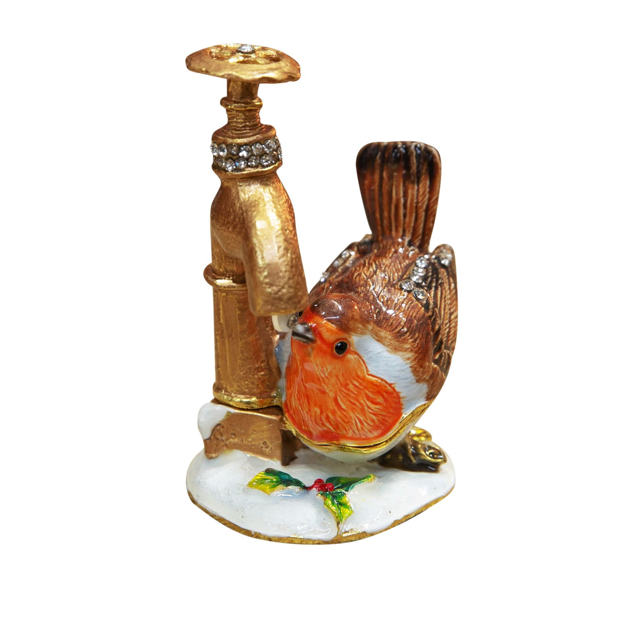 Treasured Trinkets - Robin Drinking from Tap