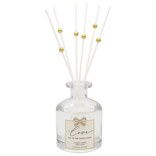 Boutique Reed Diffuser with Encrusted Bow Embellishment - Family Friend Love