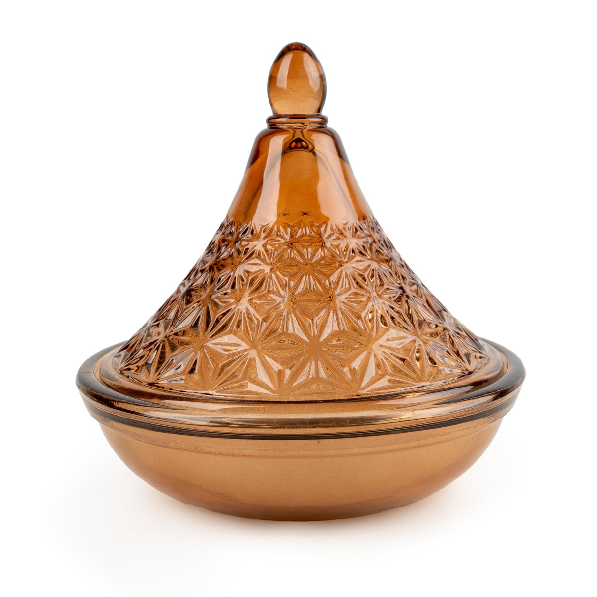 Candlelight Embossed Tagine Glass Candles terracotta