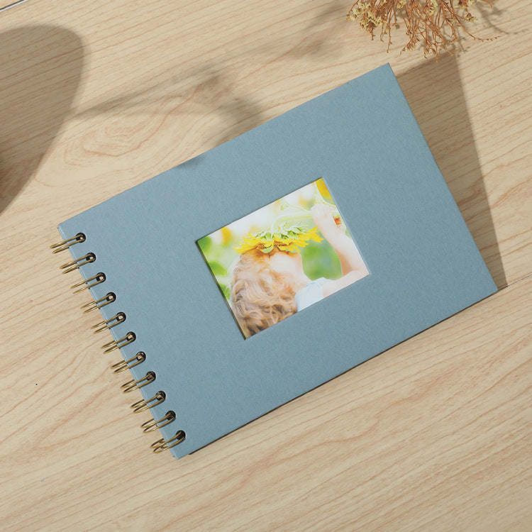 Woodside Home Living Spiral Bound Photo Album - 21.5cm x 15cm blue/grey